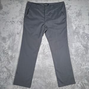 Betabrand Gray Stretch Pants Men’s Size  38x32 Flat Front Casual Travel
